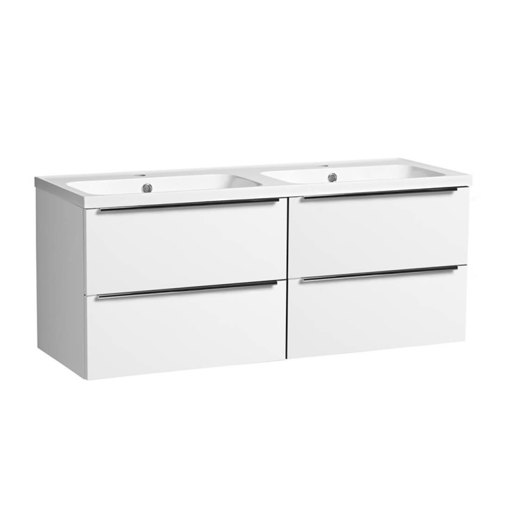 Tavistock Cadence 1200mm Gloss White Wall Mounted Vanity Unit