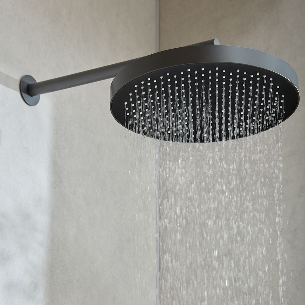 Vado Safari Pewter 320mm Round Shower Head - Lifestyle