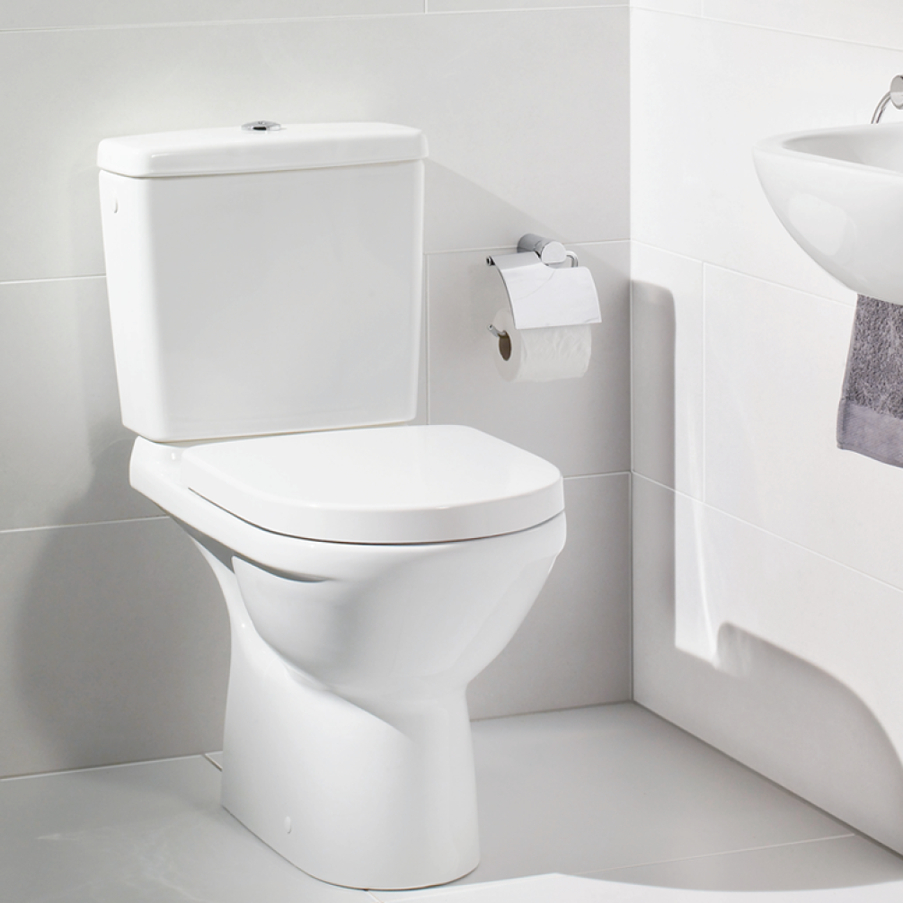 Lifestyle Photo of Villeroy and Boch O.Novo Rimless Compact Open Back WC & Seat
