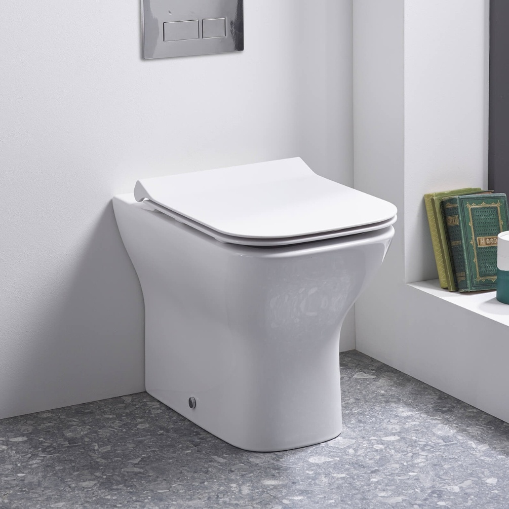Lifestyle image of the Tavistock Structure Back to Wall Short Projection Toilet