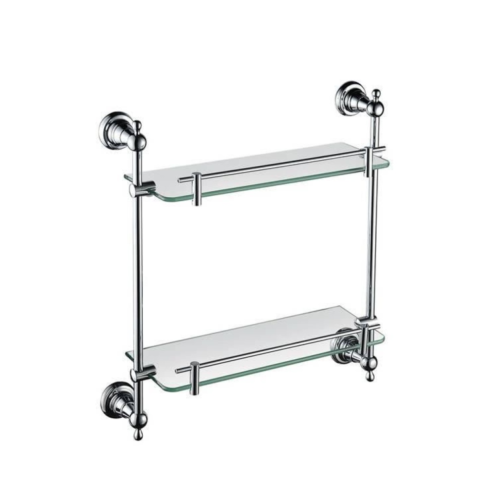 Heritage Holborn Chrome Double Glass Shelf Image