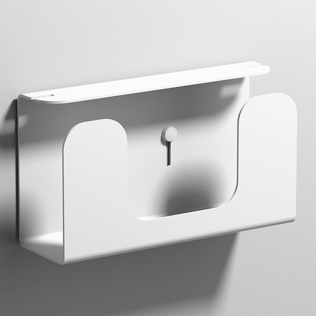 Cutout image of Origins Living Sonia Quick Tissue Box/Towel Holder White.