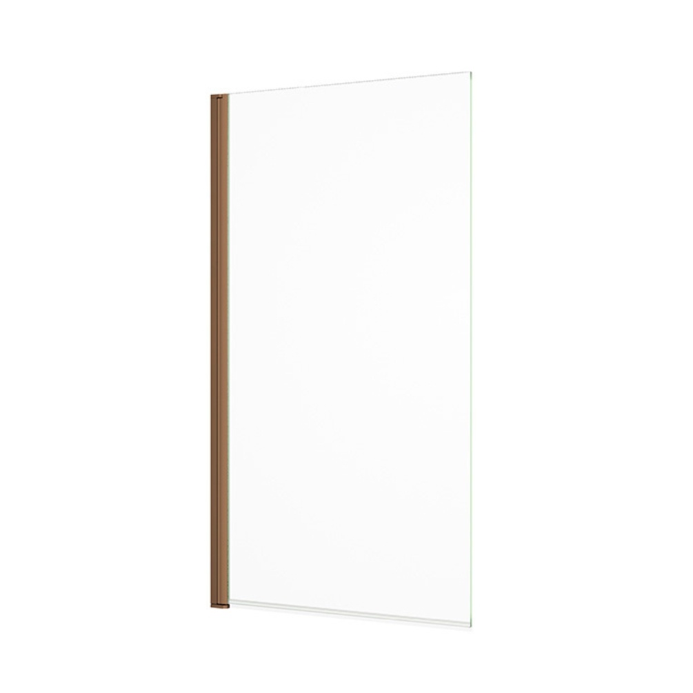 Cut out image of the Abacus Brushed Bronze 1500mm x 800mm Single Hinged Bath Screen