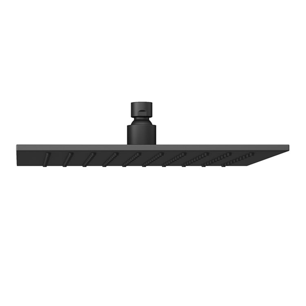 Product Cut out image of the Abacus Emotion Matt Black Square Fixed Shower Head