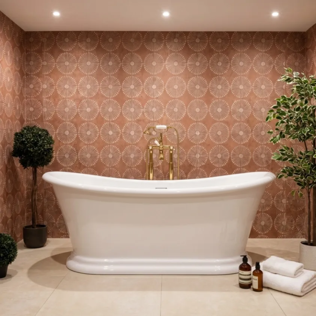 Cut out image of the Sanctuary Nautica 1700mm x 750mm Gloss White Freestanding Bath
