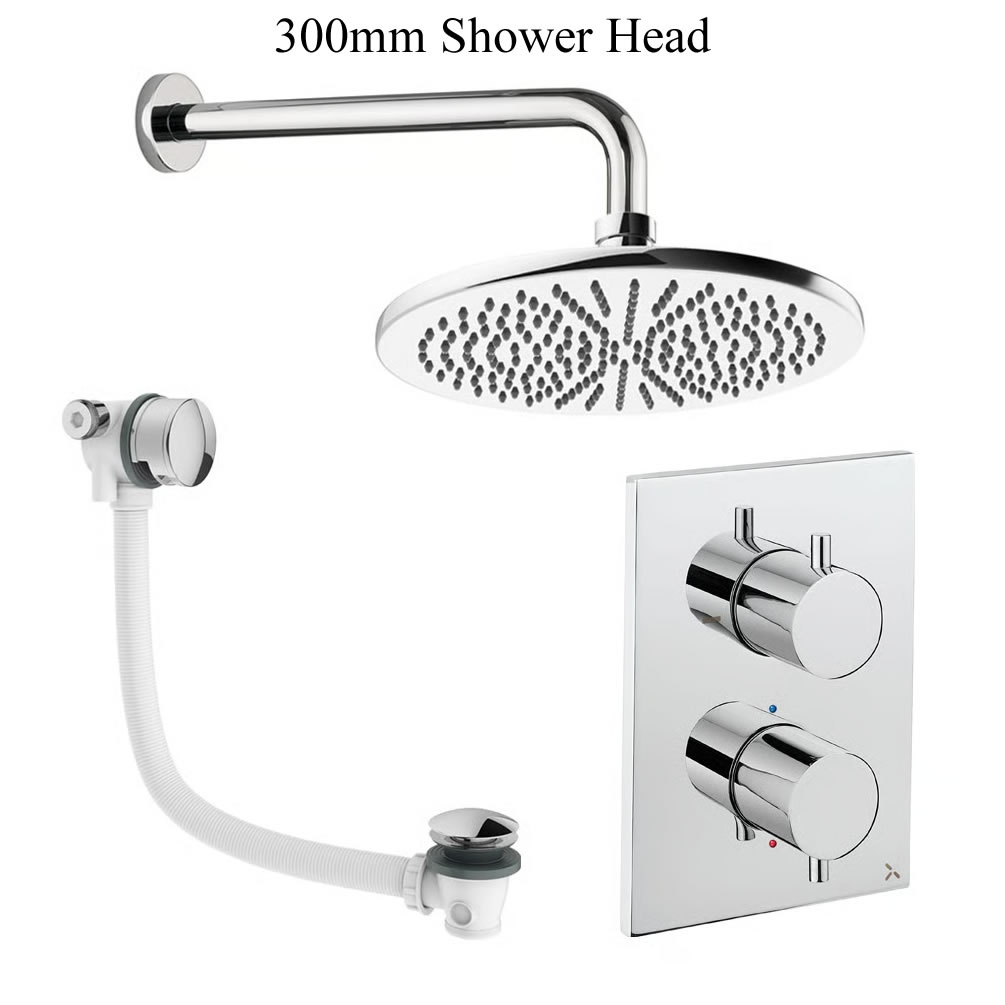 Cutout image of Crosswater Crossbox Chrome Dual Outlet Shower Bath Set