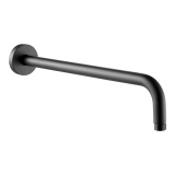 Product Cut out image of the JTP Vos Matt Black 400mm Wall Mounted Shower Arm