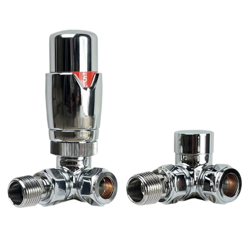 Cutout image of Radox Chrome Thermostatic Corner Valves