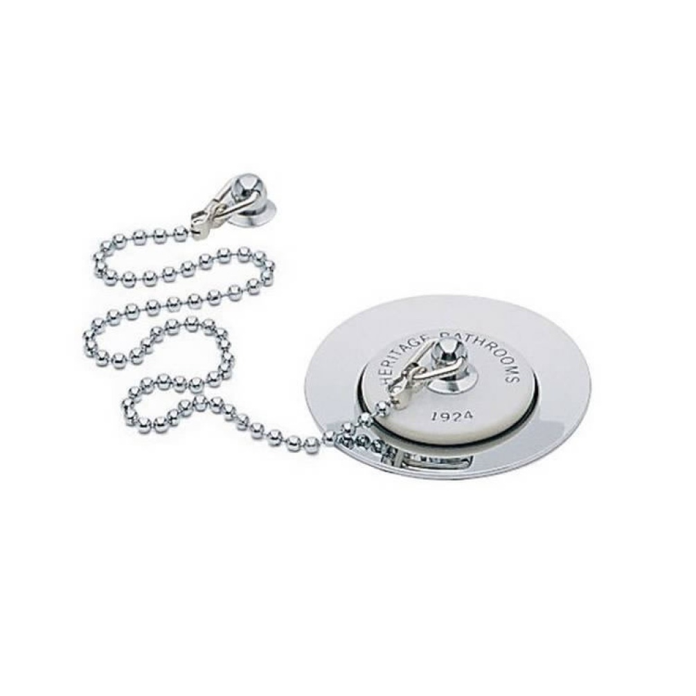 Heritage Ornate Plug & Chain Chrome Basin Waste Image 1