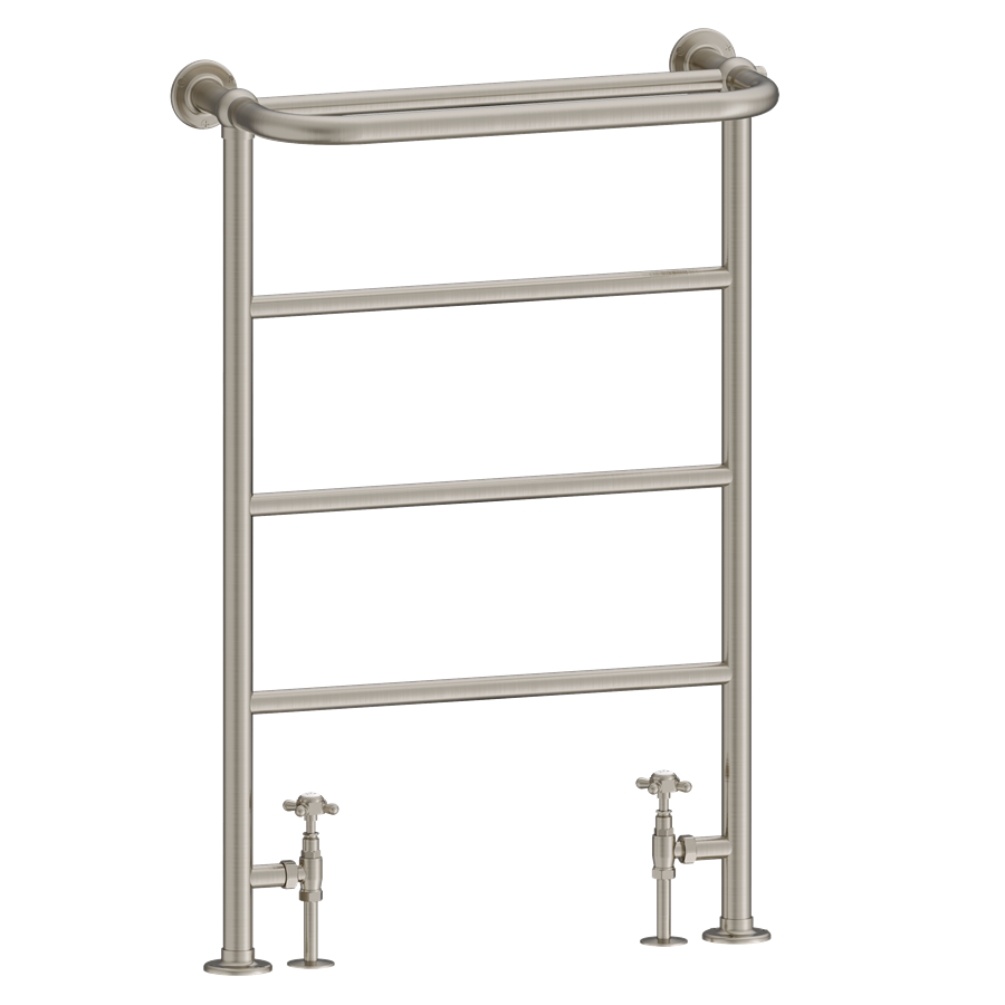 Product Cut out image of the Burlington Berkeley Brushed Nickel Radiator