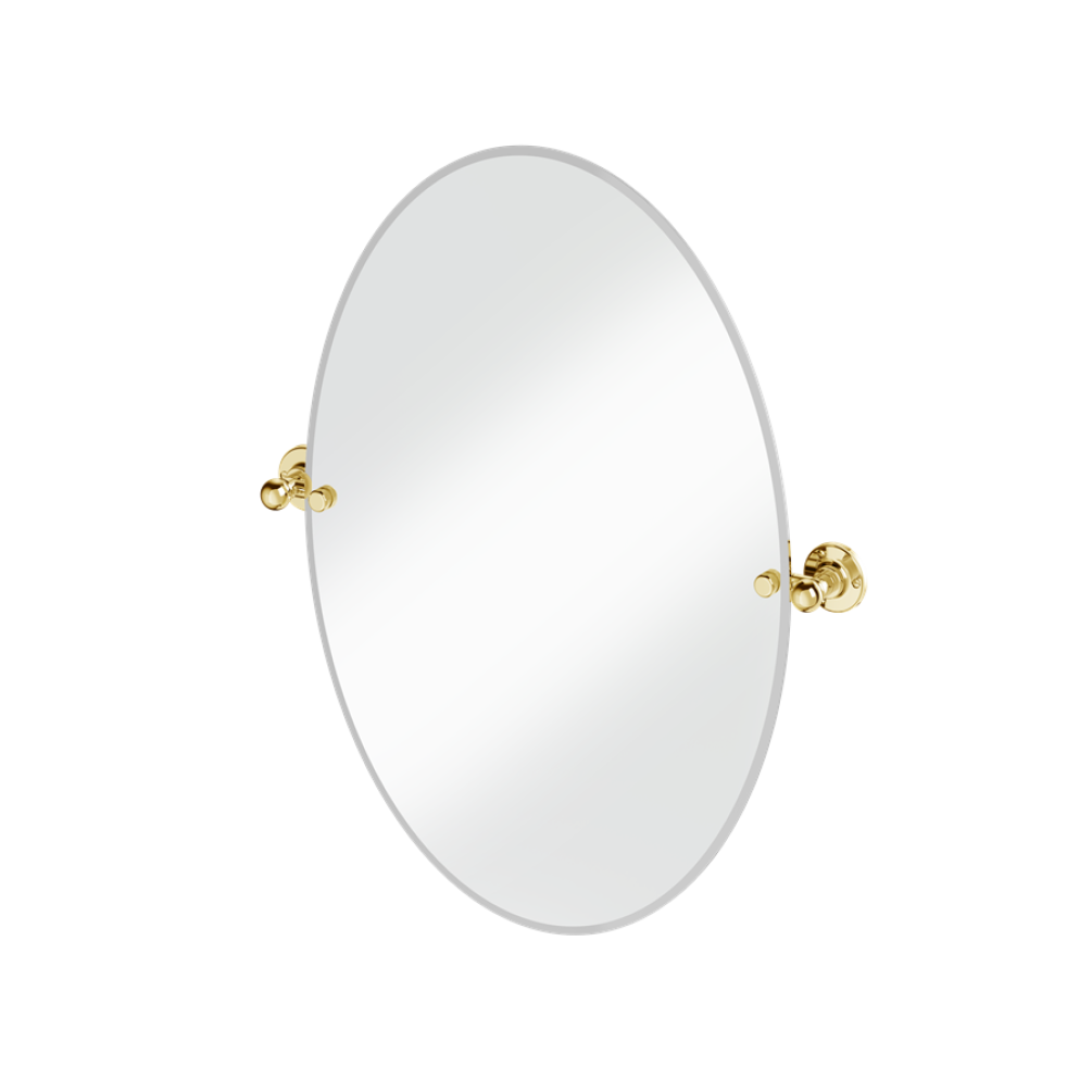 Burlington 500 x 700mm Oval Mirror With 1850 Gold Fixings