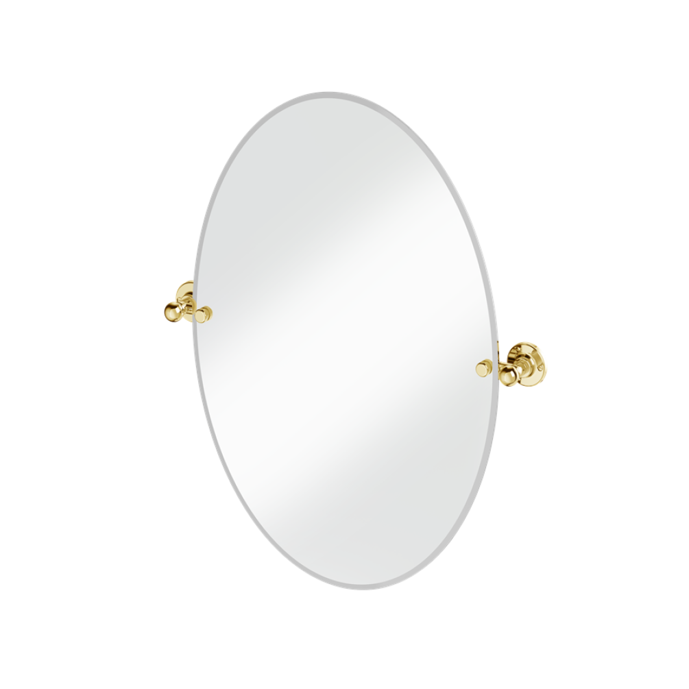 Burlington 500 x 700mm Oval Mirror With 1850 Gold Fixings