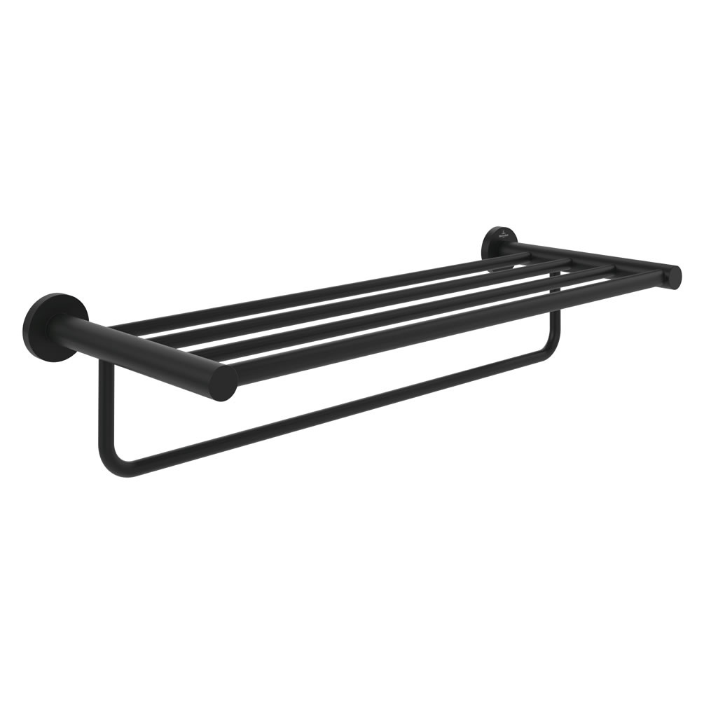 Cutout image of Villeroy & Boch Elements Tender Matt Black 604mm Towel Rack