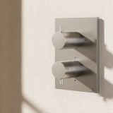 Crosswater Crossbox Brushed Nickel 1 Outlet Trimset Lifestyle
