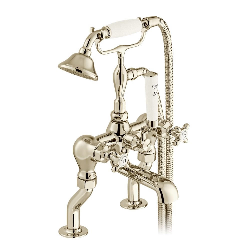 Booth & Co. Axbridge Cross Nickel Bath Shower Mixer