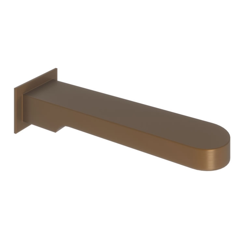 Product Cut out image of the Abacus Ki Brushed Bronze Wall Mounted Bath Spout
