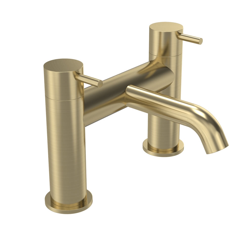 Tavistock Cohort Lever Brushed Brass Bath Filler