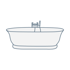 iconography image of a freestanding/floorstanding bath