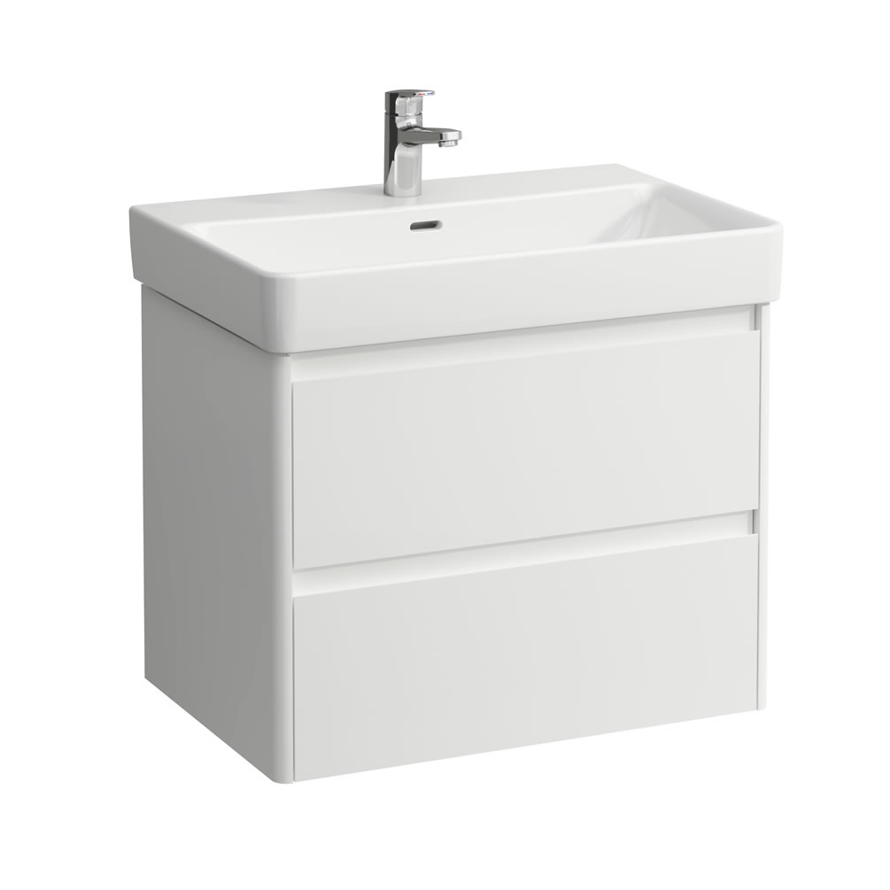 Cutout image of Laufen Base 2.0 Matt White 700mm Wall-Hung Vanity Unit & Basin