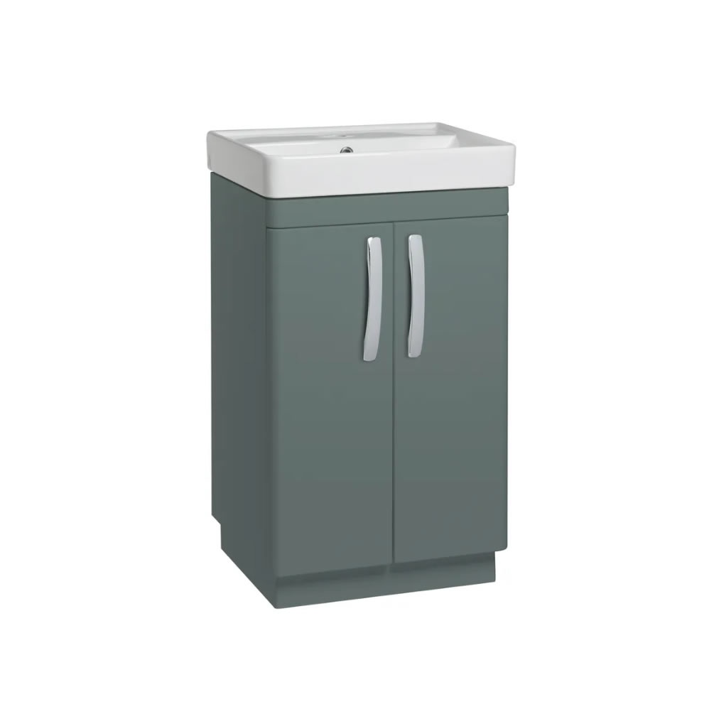 Tavistock Compass 500mm Matt Viridian Green Freestanding Unit & Basin