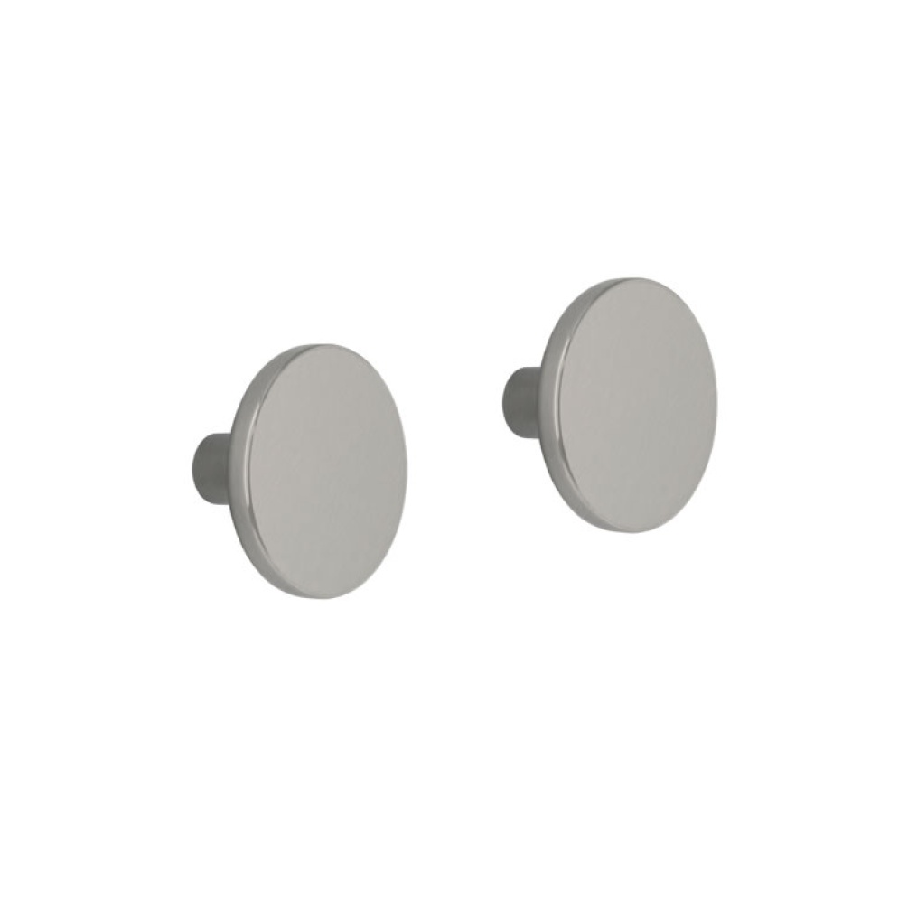 Cutout image of Crosswater Brushed Stainless Steel Modern Round Furniture Handles