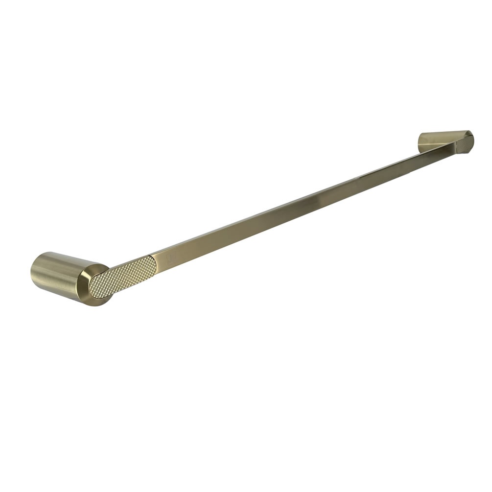 Zero 3 Brushed Brass Knurled Towel Rail