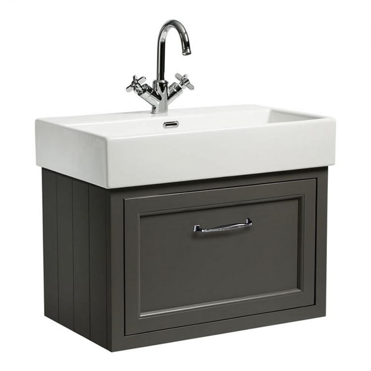 Roper Rhodes Hampton 700mm Pewter Wall Hung Vanity & Basin Sanctuary