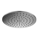 Photo of JTP Inox Brushed Stainless Steel 200mm Slim Round Shower Head Cutout