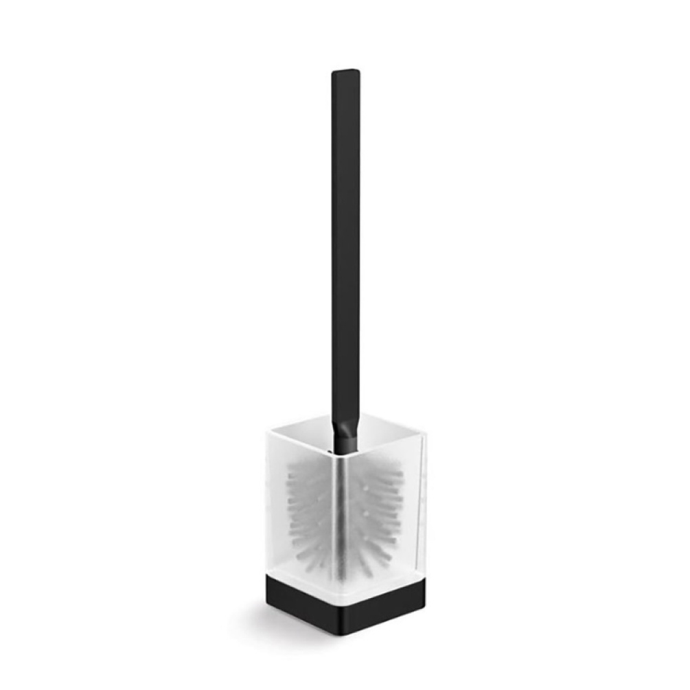 Product Cut out image of the HIB Atto Matt Black Floor Standing Toilet Brush