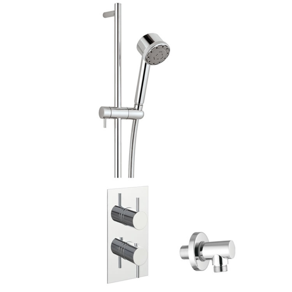 JTP Thermostatic Concealed Shower Valve With Sliding Rail Kit