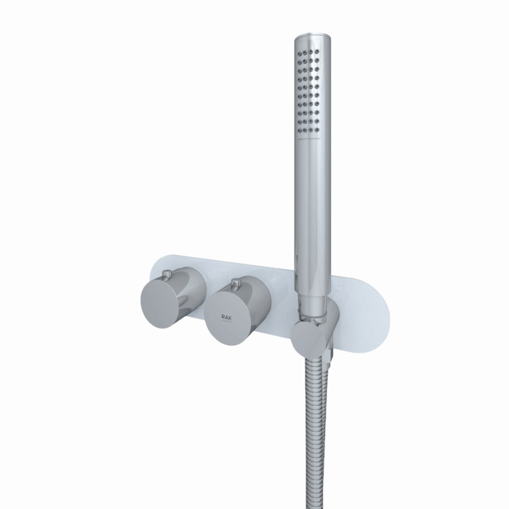 Photo of RAK Feeling Round Dual Shower Valve and Kit in White