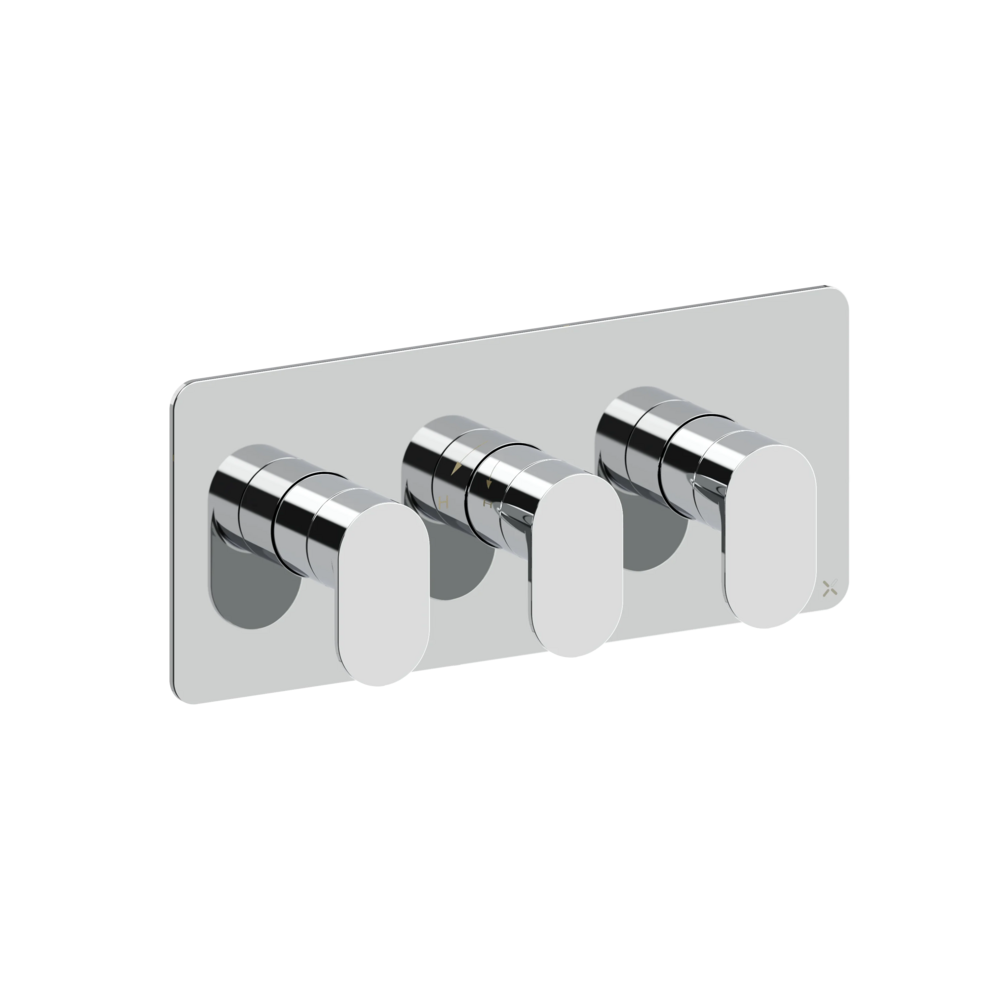 Crosswater Drift Chrome Landscape 2 Outlet 3 Handle Shower Valve