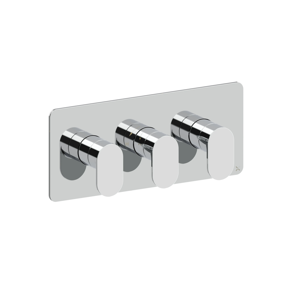 Crosswater Drift Chrome Landscape 2 Outlet 3 Handle Shower Valve