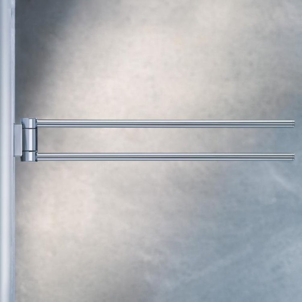 Product Lifestyle image of Keuco Plan Swing Double Towel Holder 14918 010000