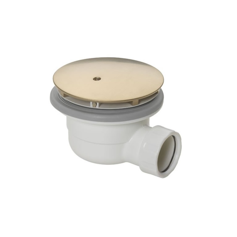 Cutout image of Crosswater High-Flow Shower Tray Waste Brushed Brass