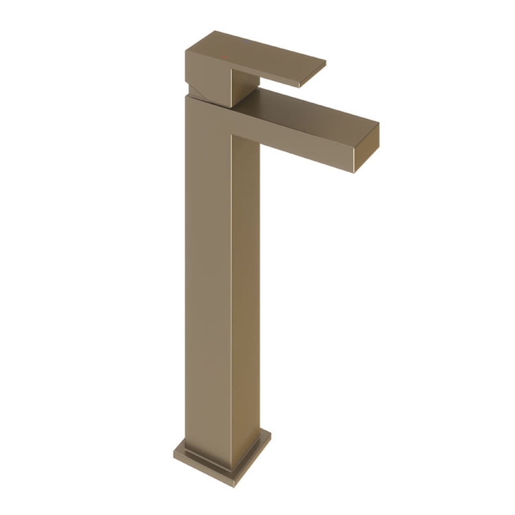 Product Cut out image of the Abacus Plan Brushed Nickel Tall Mono Basin Mixer