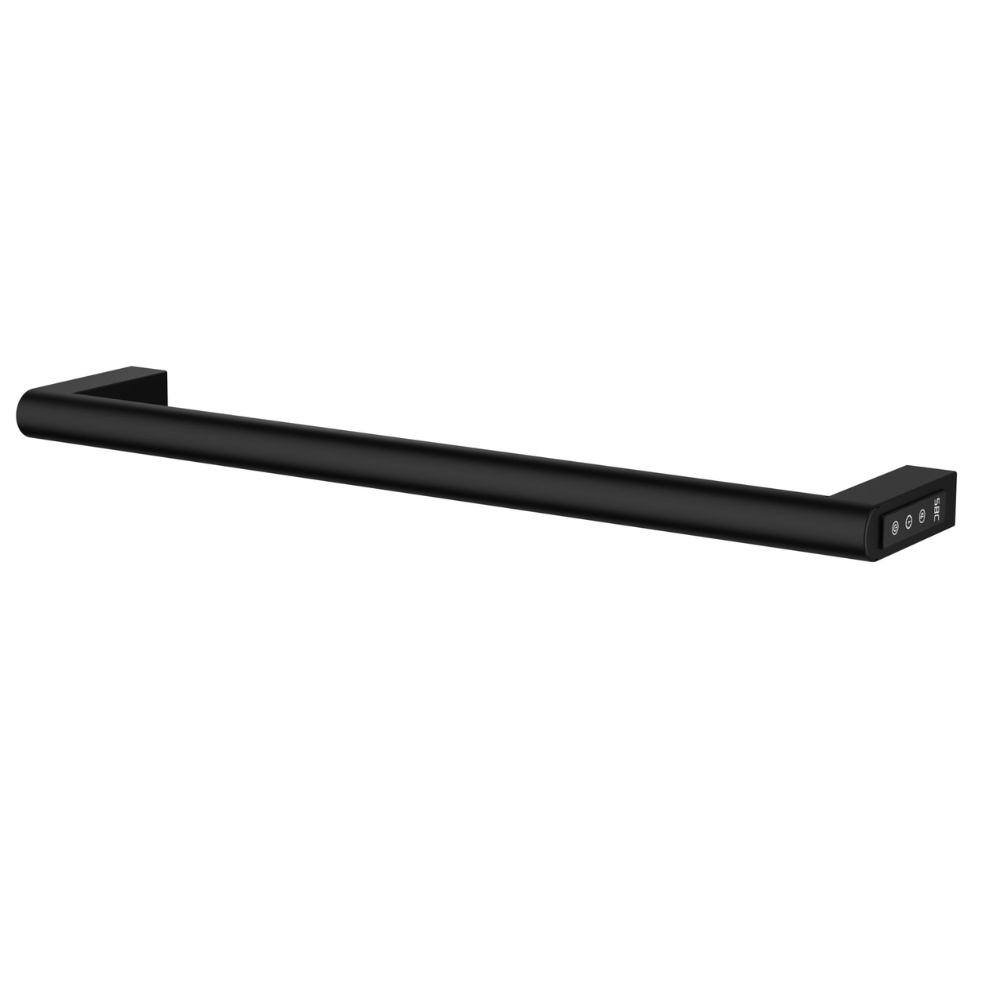 JTP Ora Matt Black Electric Designer Heated Towel Rail Cut Out