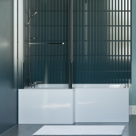 Lifestyle image of Ideal Standard Tempo Cube 1700 x 850mm Left-Handed Shower Bath