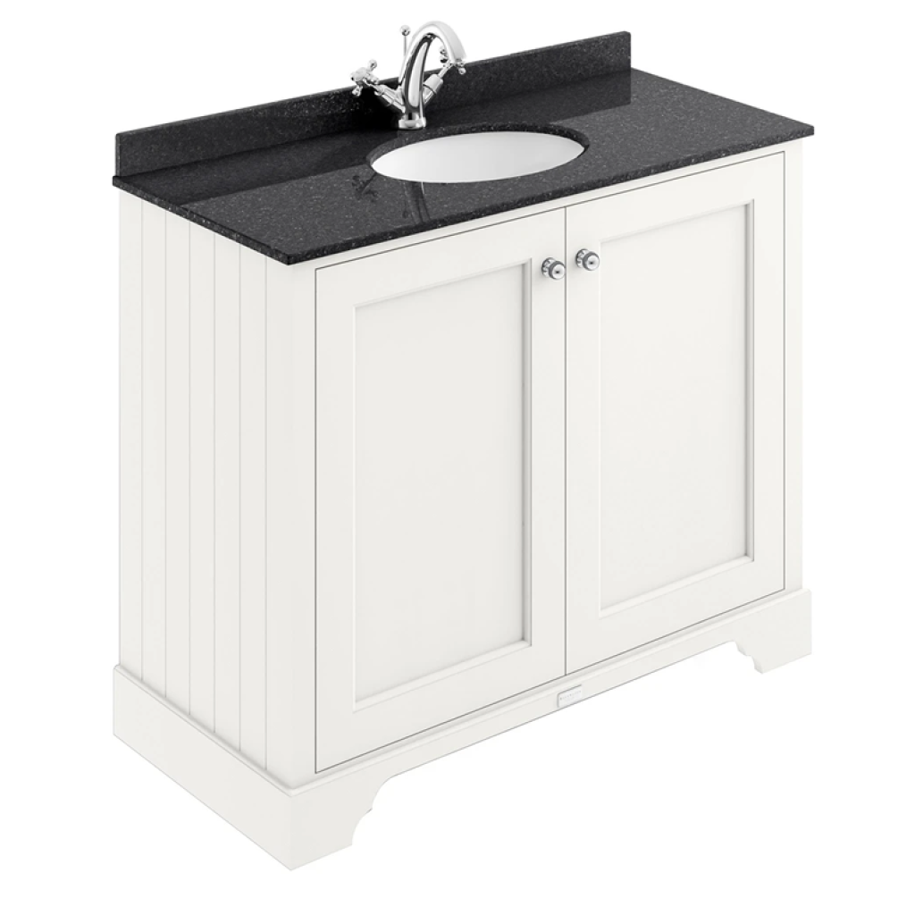Photo of Bayswater Pointing White 1000mm 2 Door Vanity Unit & Worktop