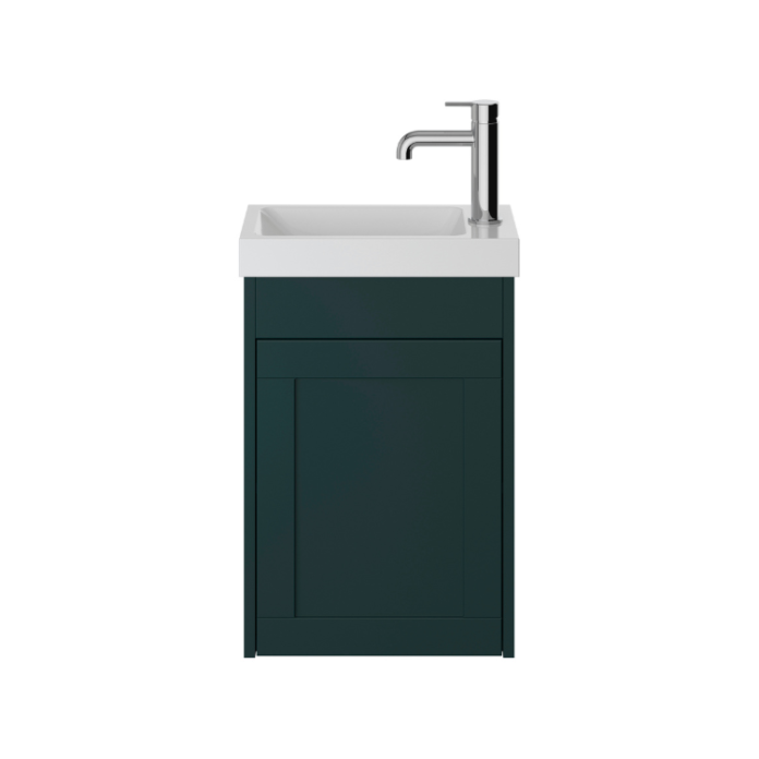 Heritage Lynton Classic Green Wall Mounted Cloakroom Vanity Unit ...