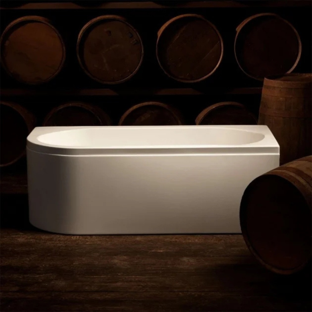 Lifestyle image of the Carron Status 1700mm x 725mm Carronite Corner Bath