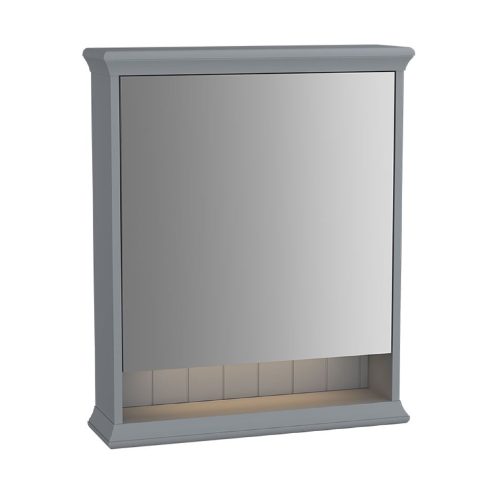 Photo of VitrA Valarte 650mm LED Mirror Cabinet Matt Grey Finish Cutout