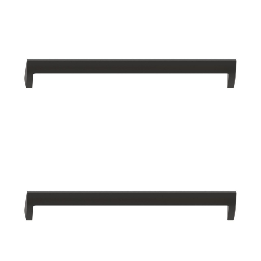Apex Pair of Matt Black 175mm Sleek Furniture Handles Cut Out 2