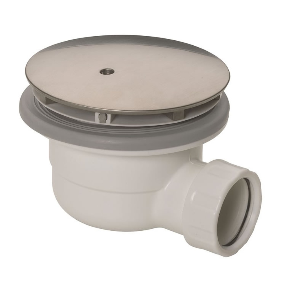 Cutout image of Crosswater High-Flow Shower Waste Brushed Stainless Steel