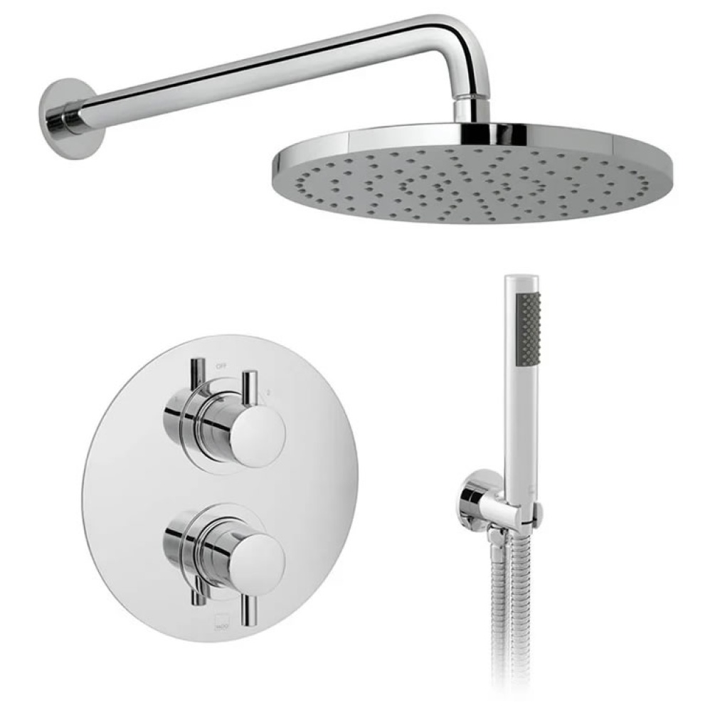Cutout image of Vado Celsius Round 2 Outlet Thermostatic Shower Set