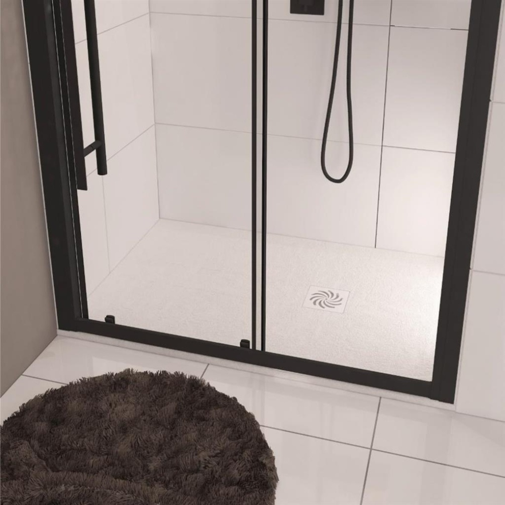 Eastbrook Crossland White 1200mm x 700mm Slate-Effect Rectangular Shower Tray Lifestyle