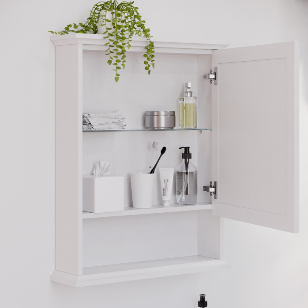 Product Lifestyle image of the Burlington Sand 600mm Mirror Cabinet