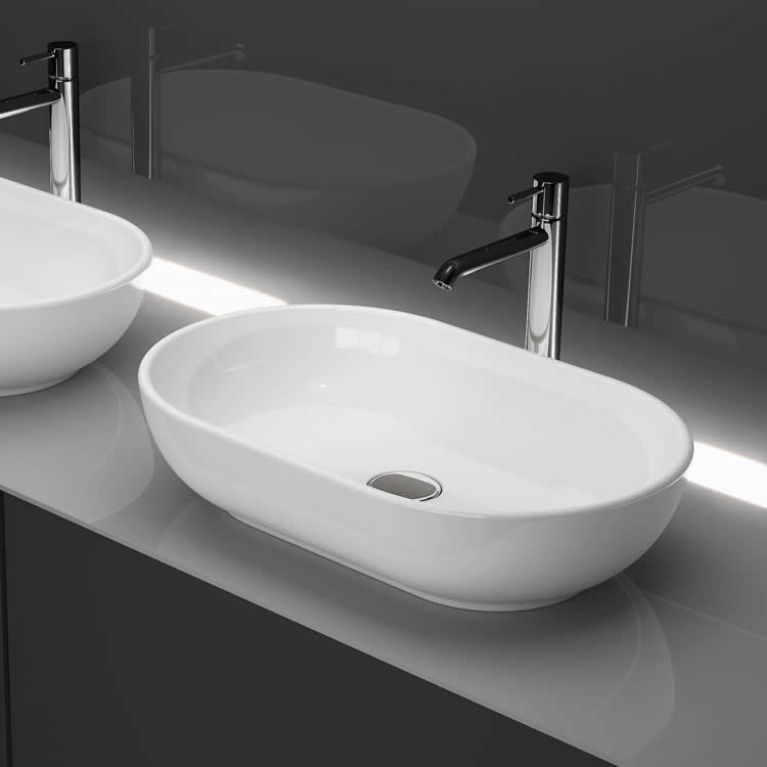 RAK Moon 550mm Oval Countertop Basin Sanctuary Bathrooms
