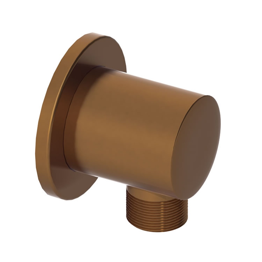 Photo of Abacus Emotion Brushed Brass Round Wall Outlet