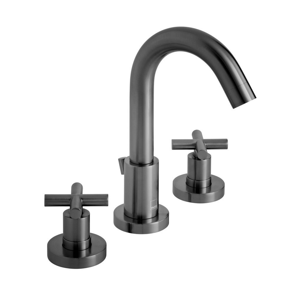 Cutout image of Vado Individual Elements Brushed Black Basin Mixer & Waste